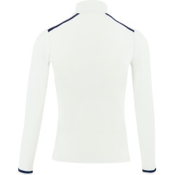 Polo de concurso Pénélope Bruges manga larga Trenza blanca / roja blanca azul Blanco