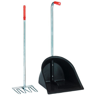 recogedor con rastrillo mistboy 75 cm Negro