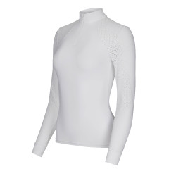 Polo de concurso manga larga Olivia LeMieux Blanco Polo de concurso manga larga Olivia LeMieux Blanco