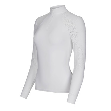 Polo de concurso manga larga Olivia LeMieux Blanco Polo de concurso manga larga Olivia LeMieux Blanco