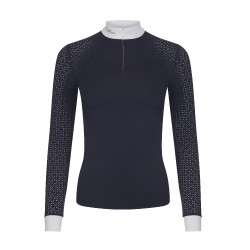 Polo de concurso manga larga Olivia LeMieux Azul marino