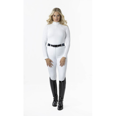 Polo de concurso manga larga Olivia LeMieux Blanco Polo de concurso manga larga Olivia LeMieux Blanco