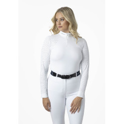 Polo de concurso manga larga Olivia LeMieux Blanco Polo de concurso manga larga Olivia LeMieux Blanco