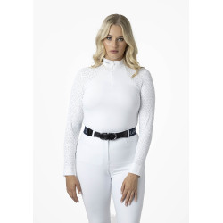 Polo de concurso manga larga Olivia LeMieux Blanco Polo de concurso manga larga Olivia LeMieux Blanco