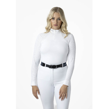 Polo de concurso manga larga Olivia LeMieux Blanco Polo de concurso manga larga Olivia LeMieux Blanco
