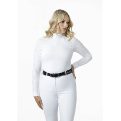 Polo de concurso manga larga Olivia LeMieux Blanco Polo de concurso manga larga Olivia LeMieux Blanco