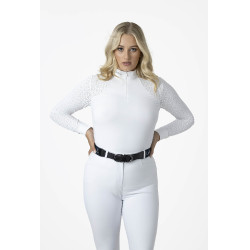 Polo de concurso manga larga Olivia LeMieux Blanco Polo de concurso manga larga Olivia LeMieux Blanco