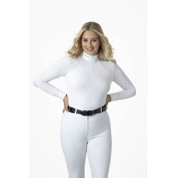 Polo de concurso manga larga Olivia LeMieux Blanco Polo de concurso manga larga Olivia LeMieux Blanco