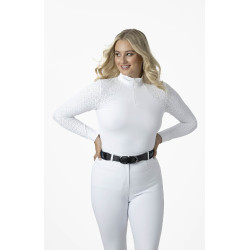 Polo de concurso manga larga Olivia LeMieux Blanco Polo de concurso manga larga Olivia LeMieux Blanco