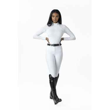 Polo de concurso manga larga Olivia LeMieux Blanco Polo de concurso manga larga Olivia LeMieux Blanco