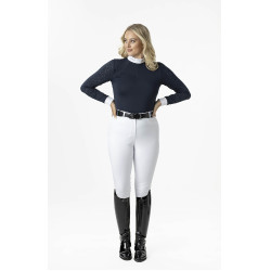 Polo de concurso manga larga Olivia LeMieux Azul marino