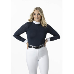 Polo de concurso manga larga Olivia LeMieux Azul marino