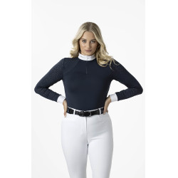 Polo de concurso manga larga Olivia LeMieux Azul marino