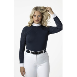 Polo de concurso manga larga Olivia LeMieux Azul marino