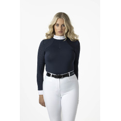 Polo de concurso manga larga Olivia LeMieux Azul marino