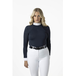 Polo de concurso manga larga Olivia LeMieux Azul marino