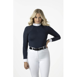 Polo de concurso manga larga Olivia LeMieux Azul marino