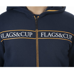 Sudadera niños con cremallera Obera Flags & Cup Azul marino Sudadera niños con cremallera Obera Flags & Cup Azul marino