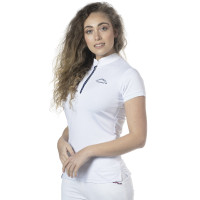 Polo manga corta Clorinda Flags & Cup mujer Blanco