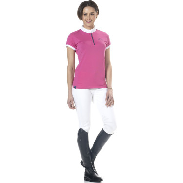 Polo de mujer Clorinda de manga corta Flags & Cup Fucsia Rosa Polo de mujer Clorinda de manga corta Flags & Cup Fucsia Rosa