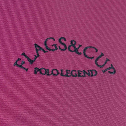Polo de mujer Clorinda de manga corta Flags & Cup Fucsia Rosa Polo de mujer Clorinda de manga corta Flags & Cup Fucsia Rosa