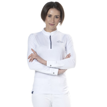 Polo de mujer Clorinda de manga larga Flags & Cup