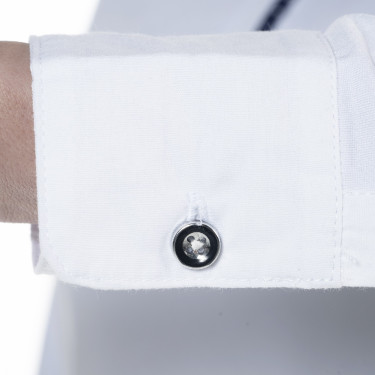 Polo manga larga Clorinda Flags & Cup mujer Blanco