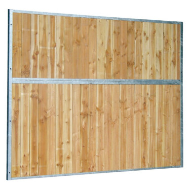 Tabique fijo de box completamente de madera 0,5 m La Gée Tabique fijo de box completamente de madera 0,5 m La Gée
