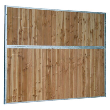 Separación de puestos fijos de madera maciza 3 m La Gée Separación de puestos fijos de madera maciza 3 m La Gée