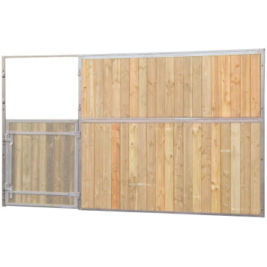 Frente de box de madera maciza 3,5 m (sin puerta) La Gée Frente de box de madera maciza 3,5 m (sin puerta) La Gée