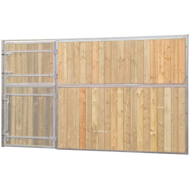 Frente de box de madera maciza 3,5 m (sin puerta) La Gée Frente de box de madera maciza 3,5 m (sin puerta) La Gée