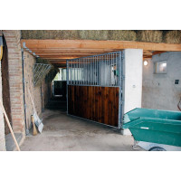 Separador de puestos pivotante de púas/madera 3,5 m La Gée