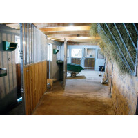 Separador de puestos pivotante de púas/madera 3,5 m La Gée