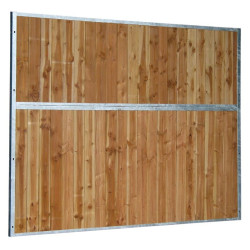 Separación de puestos fijos de madera maciza 4 m La Gée