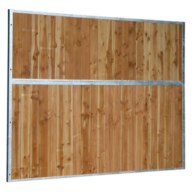 Separación de puestos fijos de madera maciza 4 m La Gée Separación de puestos fijos de madera maciza 4 m La Gée