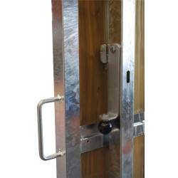 Separación de boxes deslizante con rejilla/madera 4 m La Gée Separación de boxes deslizante con rejilla/madera 4 m La Gée