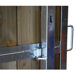 Separación de boxes deslizante con rejilla/madera 4 m La Gée Separación de boxes deslizante con rejilla/madera 4 m La Gée