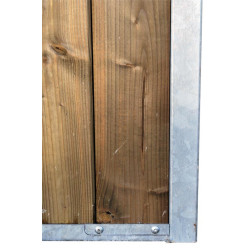 Separación de boxes deslizante con rejilla/madera 4 m La Gée Separación de boxes deslizante con rejilla/madera 4 m La Gée