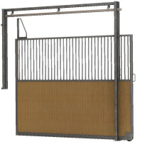 Caja de separación corredera con barrotes y base de madera 3,5 m La Gée