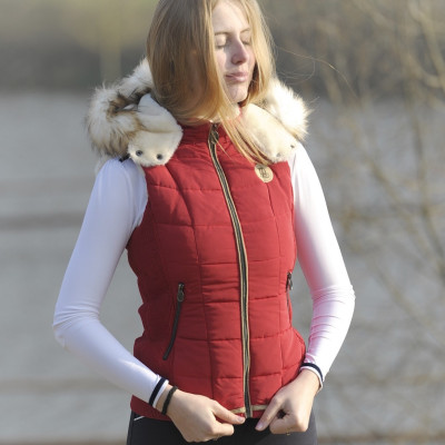 Chaqueta acolchada Pénélope Roger sin mangas Roja