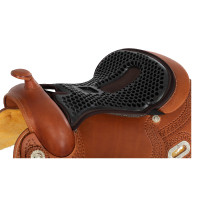 Acavallo Ortho-Coccyx Western Gel Cubre Asiento Hexagonal Dri-Lex 20mm Castaño