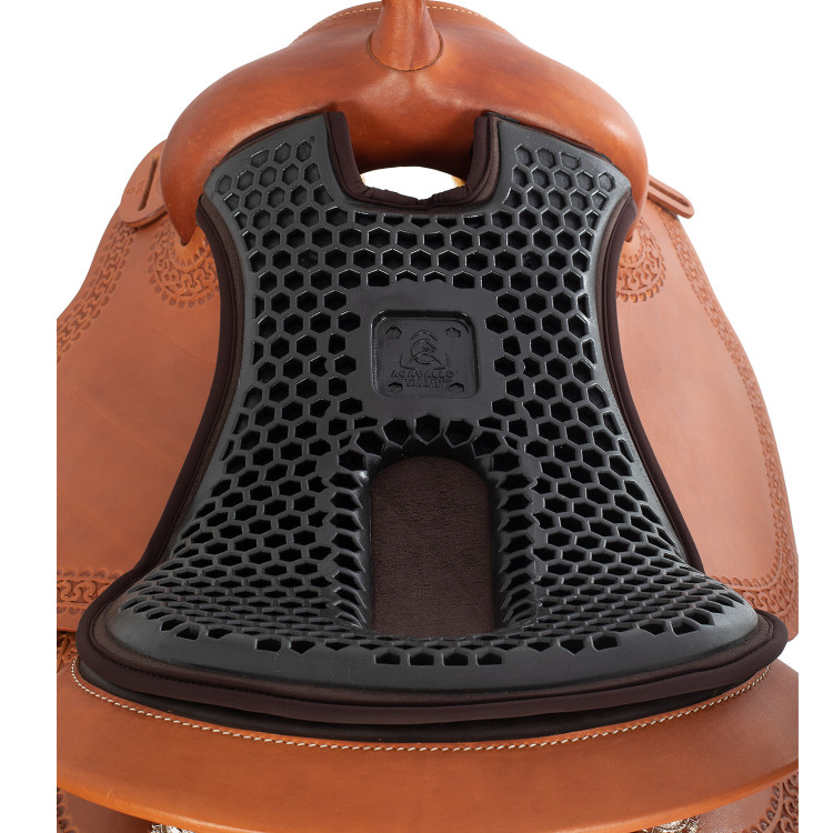 Acavallo Ortho-Coccyx Western Gel Cubre Asiento Hexagonal Dri-Lex 20mm Acavallo Ortho-Coccyx Western Gel Cubre Asiento Hexagonal Dri-Lex 20mm