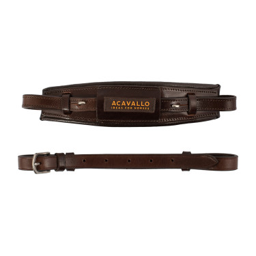 Muserola de cuero Acavallo para Hackamore Marrón oscuro Marrón Muserola de cuero Acavallo para Hackamore Marrón oscuro Marrón