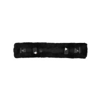 Acavallo Classic Short Girth Gel & Bolso de viaje de piel de oveja Negro