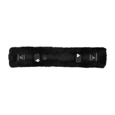 Acavallo Classic Short Girth Gel & Bolso de viaje de piel de oveja Negro