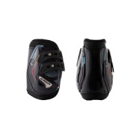 Protectores de menudillo de gel Acavallo Opéra con cierre de botones Negro / rojo