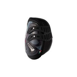 Protectores de menudillo de gel Acavallo Opéra con cierre de botones Negro / rojo Protectores de menudillo de gel Acavallo Opéra con cierre de botones Negro / rojo