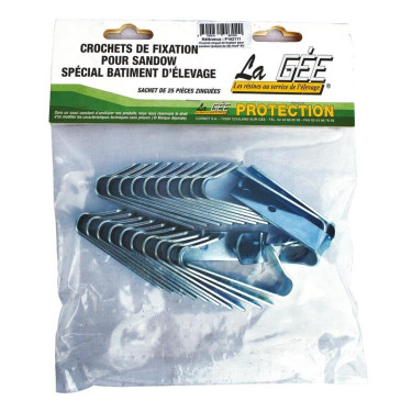 Ganchos galvanizados para cuerda elástica La Gée