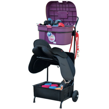 Carrito de sillín con baúl de aseo Box Colors La Gée Chocolate negro / pistacho Marr&amp;amp;amp;oacute;n