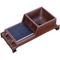 Mesa de corte para carrito de comida Pro Feed La Gée Chocolate Marrón